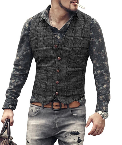 Men's Waistcoat Checked – Stylish Tailored Vest for Formal & Casual Wear