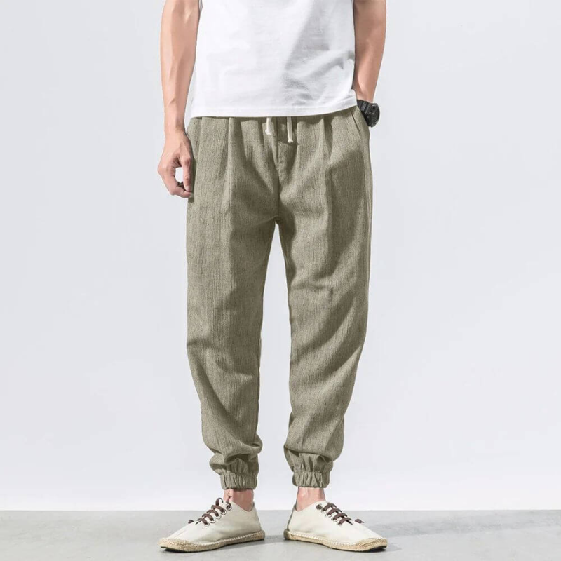 Men's Summer Trousers Beige – Lightweight Casual Pants for Warm Weather