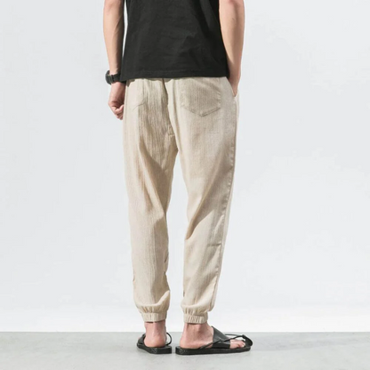 Men's Summer Trousers Beige – Lightweight Casual Pants for Warm Weather