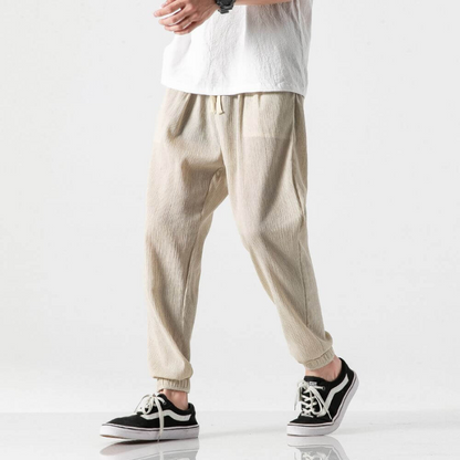 Men's Summer Trousers Beige – Lightweight Casual Pants for Warm Weather