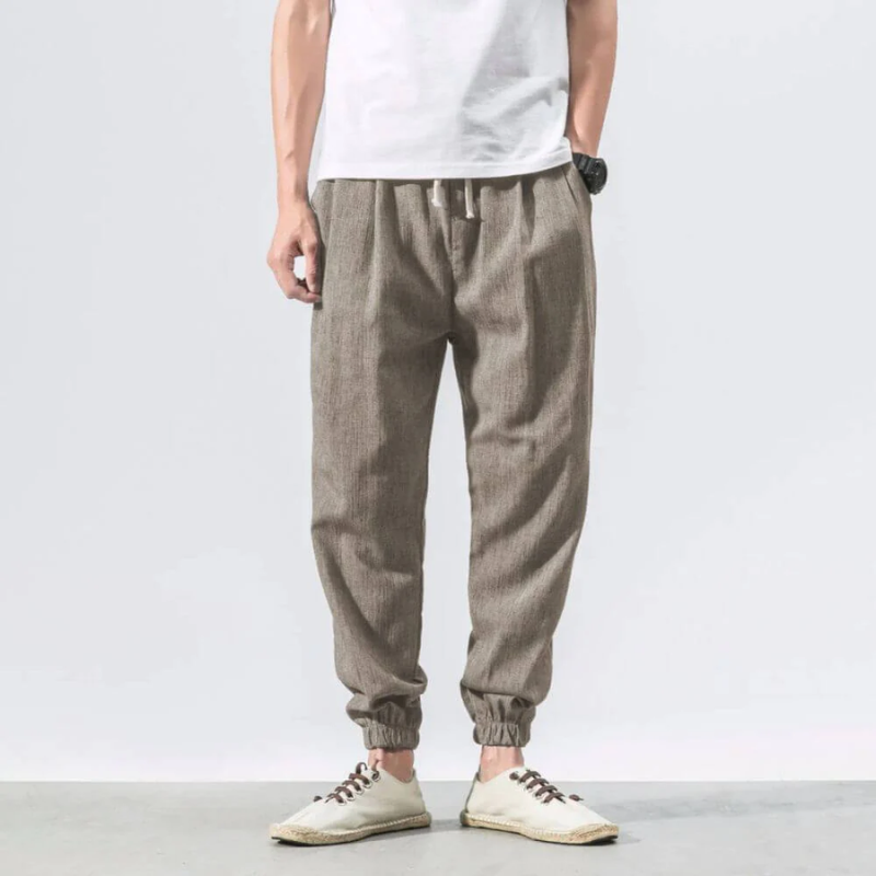 Men's Summer Trousers Beige – Lightweight Casual Pants for Warm Weather