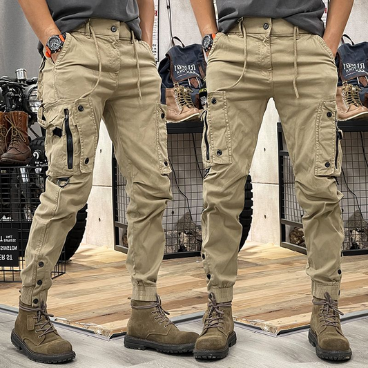 Men's Cargo Trousers Black – Stylish Utility Pants for Casual and Outdoor Wear