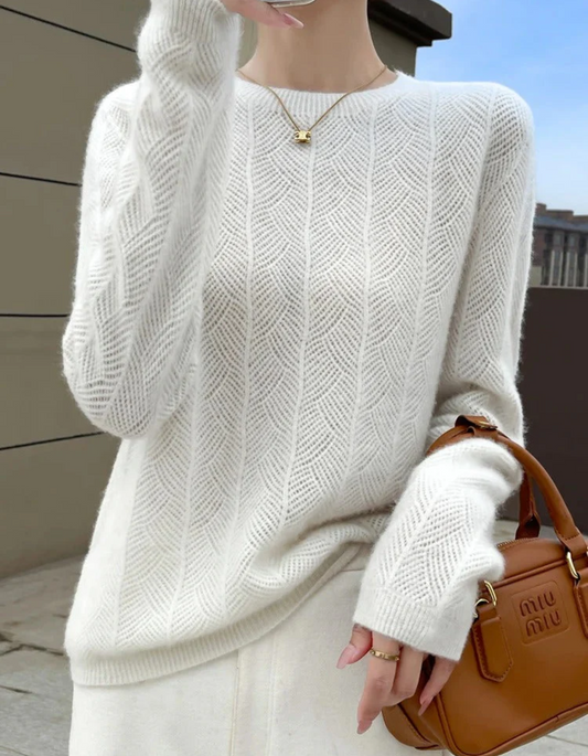 Women's Statement Jumpers White – Cozy Knit Sweaters for Casual Style