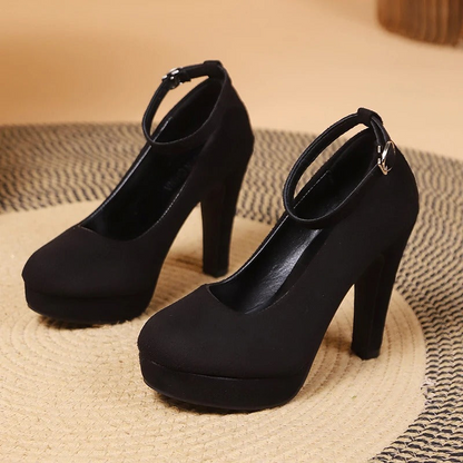 Women's Block Heels Black – Stylish Comfortable Heeled Shoes for Every Occasion