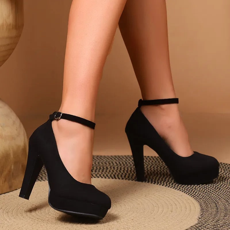 Women's Block Heels Black – Stylish Comfortable Heeled Shoes for Every Occasion