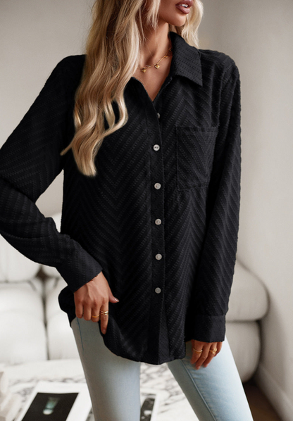 Business Blouse Women – Elegant Black Blouse for Office and Casual Wear