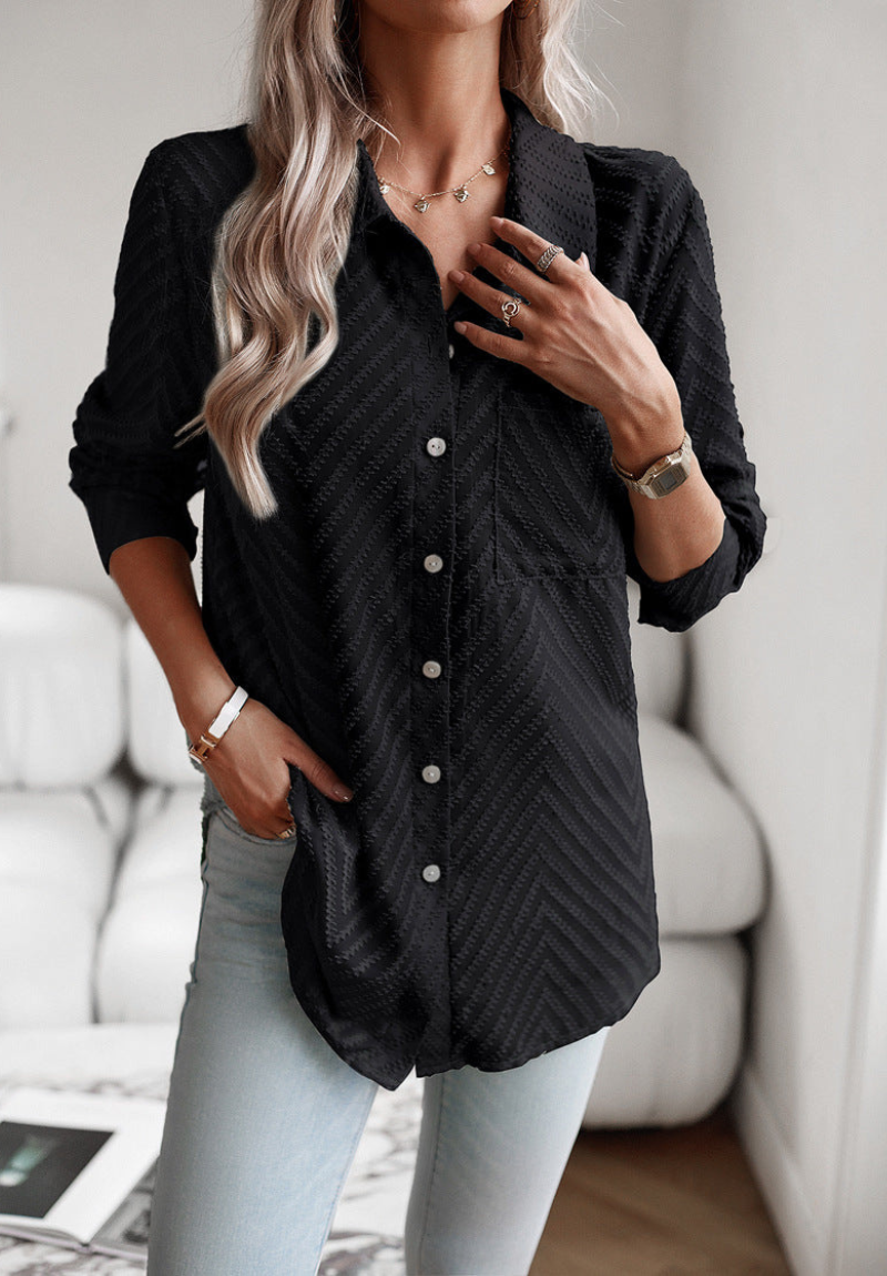 Business Blouse Women – Elegant Black Blouse for Office and Casual Wear