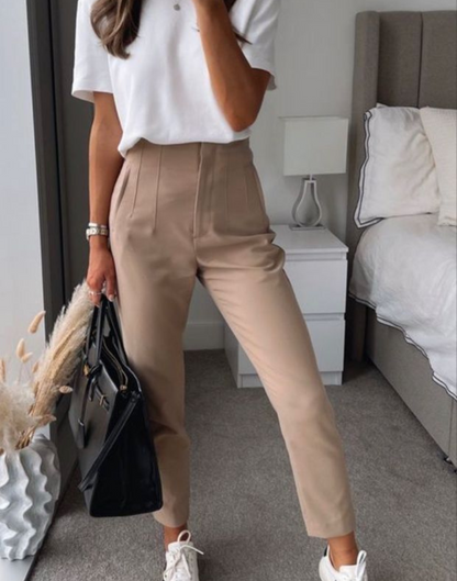 Chino Trousers for Women – Elegant Tailored Fit Pants for Casual and Formal Wear