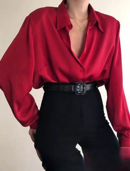 Elegant Women's Blouses – Long Sleeve Chic Tops for Work and Casual Wear