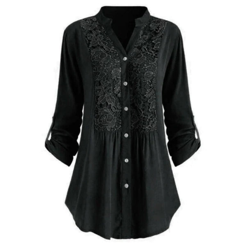 Women's Elegant Long Sleeve Blouse – Chic Design for Office and Casual Wear