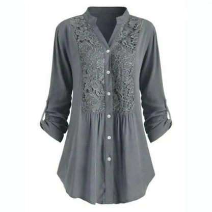 Women's Elegant Long Sleeve Blouse – Chic Design for Office and Casual Wear