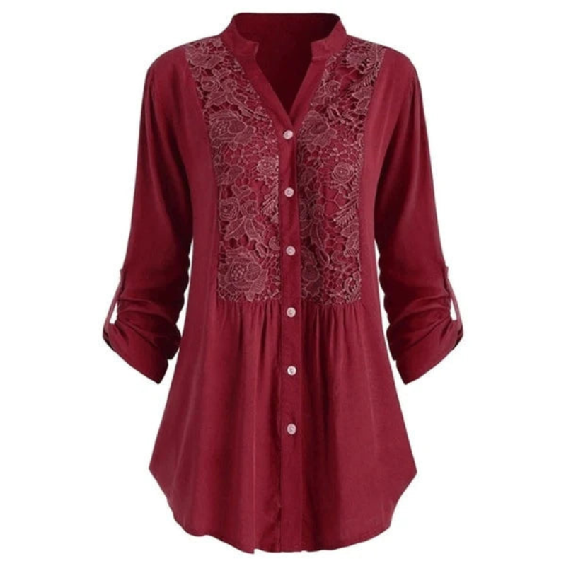 Women's Elegant Long Sleeve Blouse – Chic Design for Office and Casual Wear