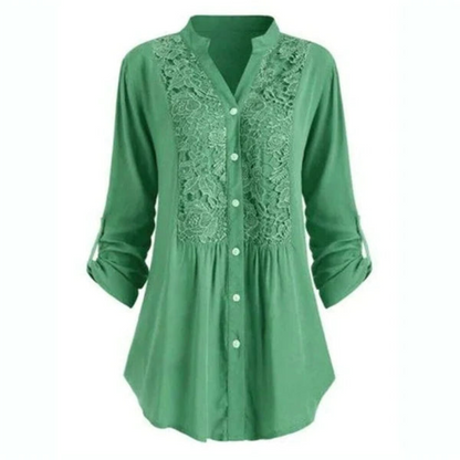 Women's Elegant Long Sleeve Blouse – Chic Design for Office and Casual Wear