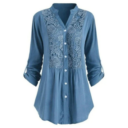 Women's Elegant Long Sleeve Blouse – Chic Design for Office and Casual Wear