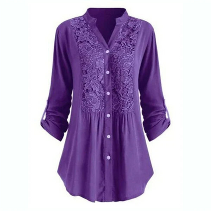 Women's Elegant Long Sleeve Blouse – Chic Design for Office and Casual Wear