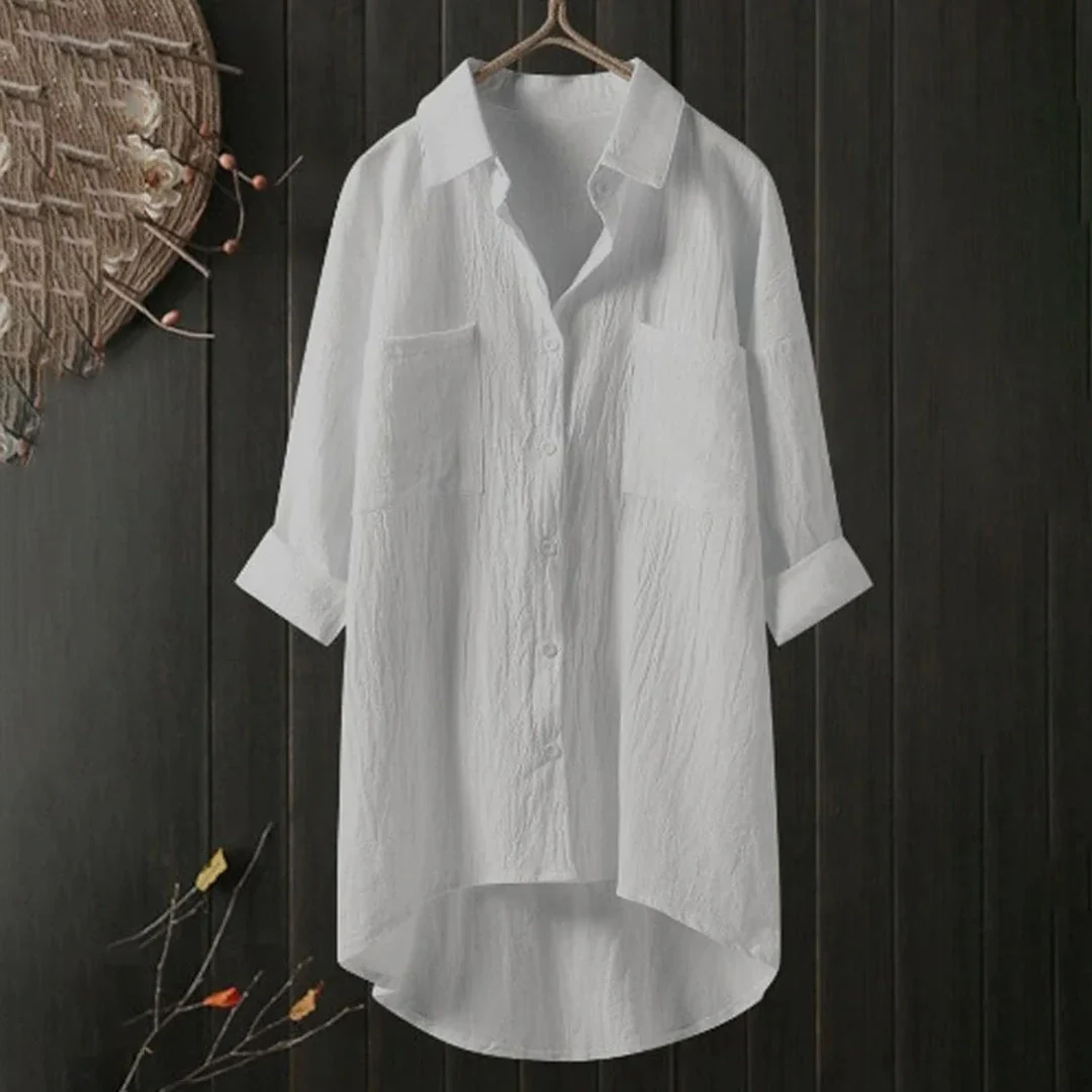 Elegant Women's Long Blouse – Stylish Lightweight Top for Casual or Formal Wear