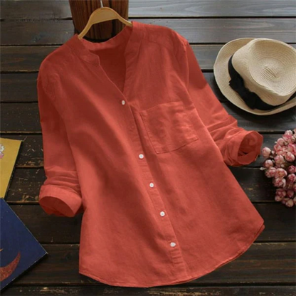 Women's Long Sleeve Blouse – Elegant Lightweight Top for Office & Casual Wear