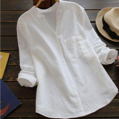 Women's Long Sleeve Blouse – Elegant Lightweight Top for Office & Casual Wear