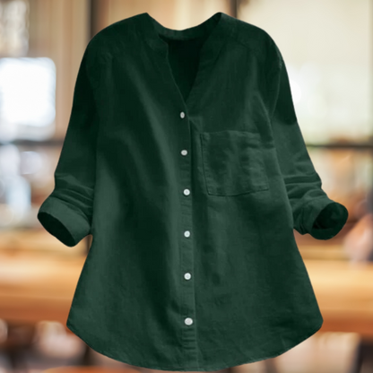 Women's Long Sleeve Blouse – Elegant Lightweight Top for Office & Casual Wear