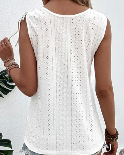 Women's Summer Top – Stylish White Blouse for Casual and Beach Wear