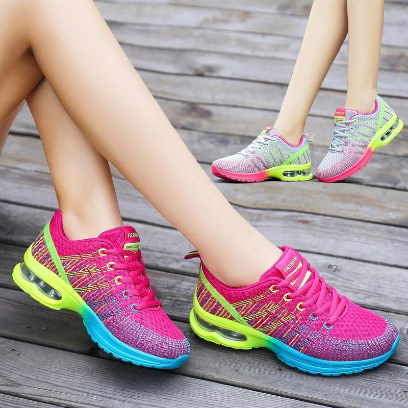 Women's Fitness Shoes – Colorful Lightweight Sports Sneakers for Active Lifestyle