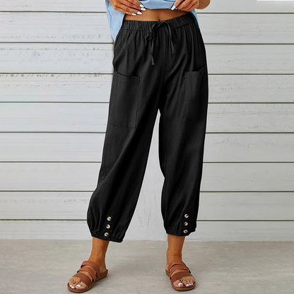 Wide Leg Trousers Women – Elegant Black High-Waisted Pants for Chic Style