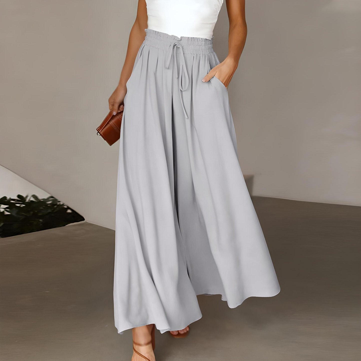 Wide Leg Trousers for Women – Elegant Summer Pants in Lightweight Fabric