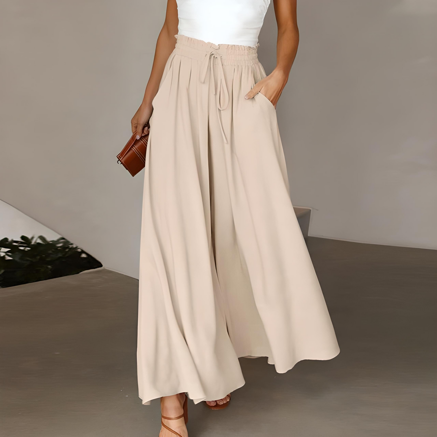 Wide Leg Trousers for Women – Elegant Summer Pants in Lightweight Fabric