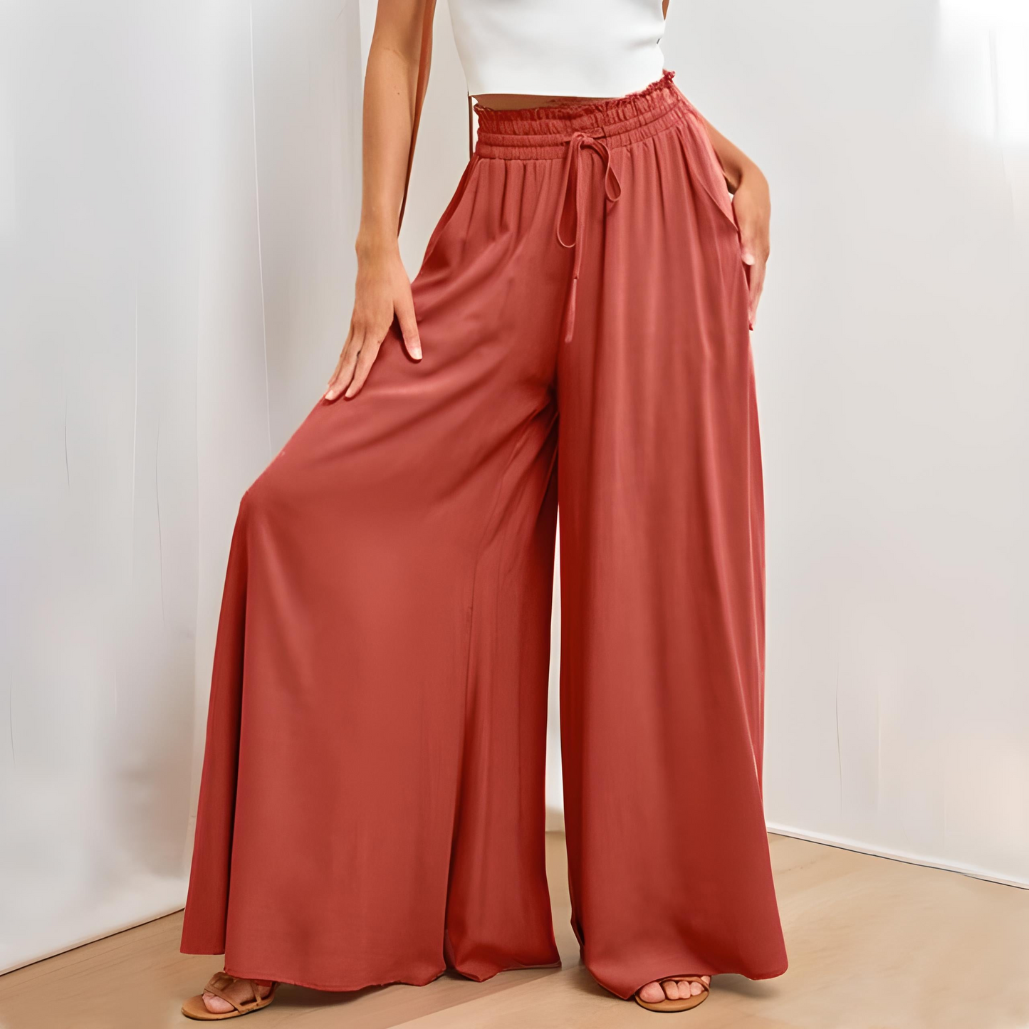 Wide Leg Trousers for Women – Elegant Summer Pants in Lightweight Fabric