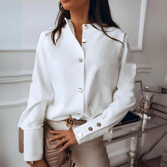 Women's Elegant Blouse - Long Sleeve Long Blouse for Special Occasions