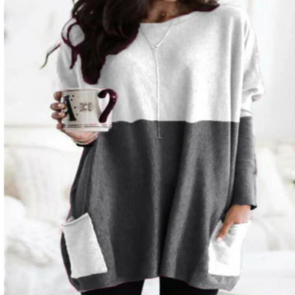 Women's Oversized Knit Sweater – Cozy Long Sweater for Casual Wear