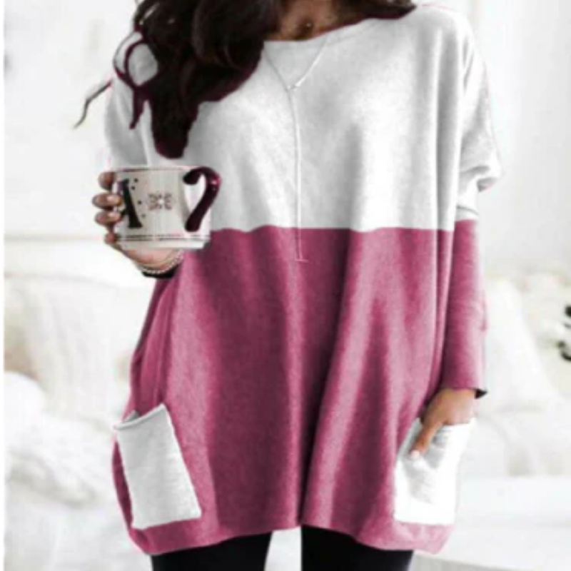 Women's Oversized Knit Sweater – Cozy Long Sweater for Casual Wear