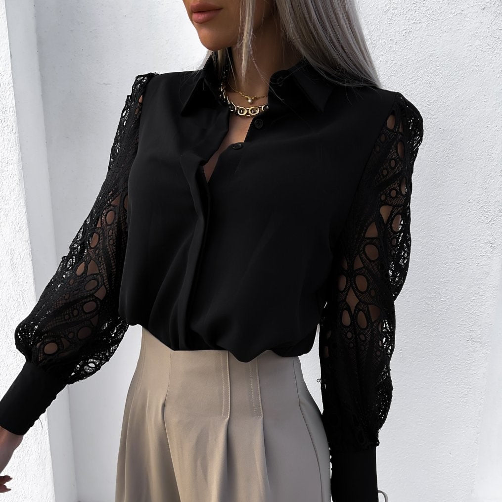 Women's Festive Blouse – Elegant Holiday Top with Stylish Design Details