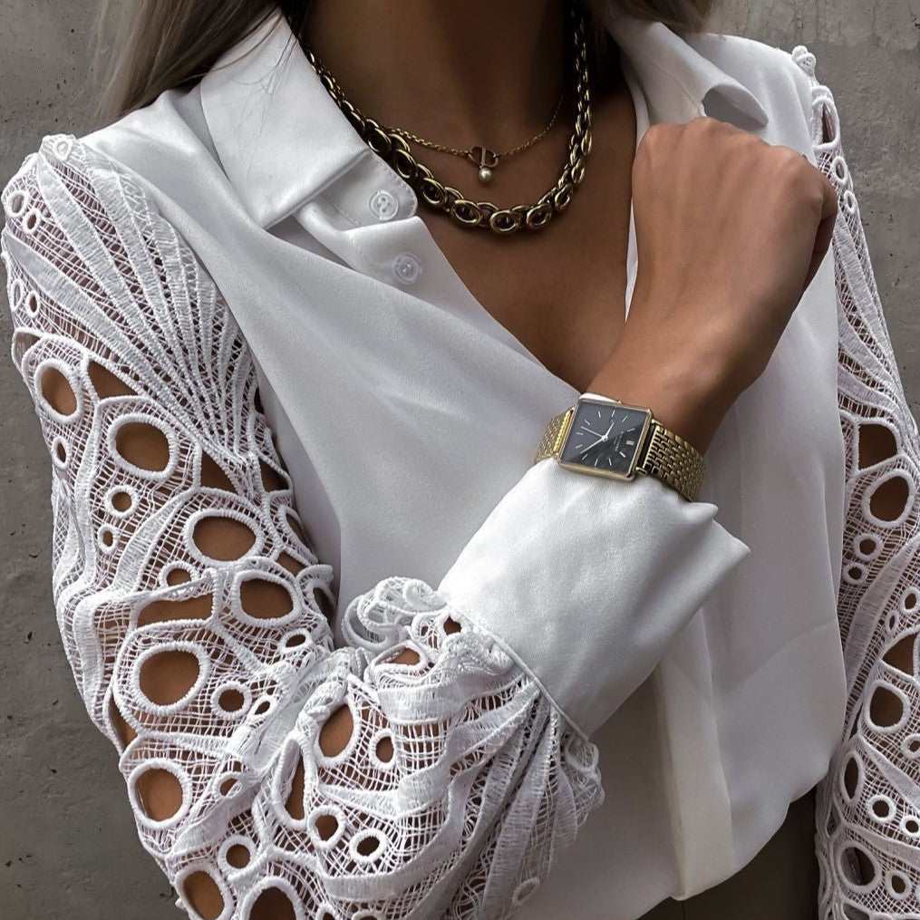 Women's Festive Blouse – Elegant Holiday Top with Stylish Design Details