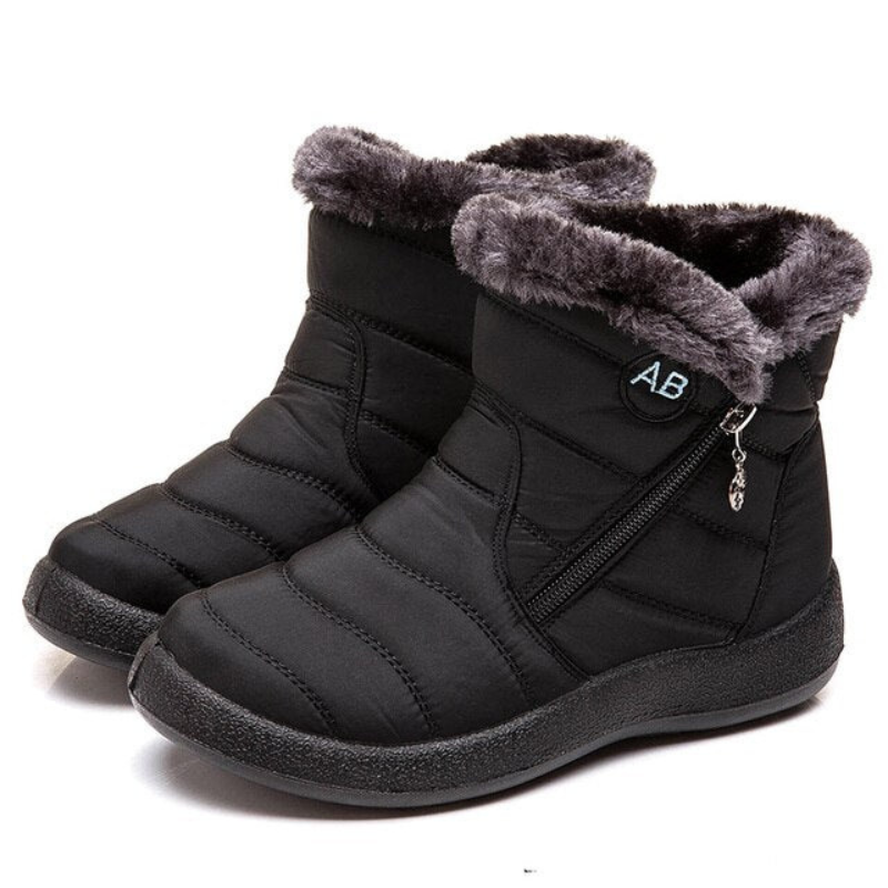 Women's Insulated Snow Boots – Warm Waterproof Winter Footwear in Black