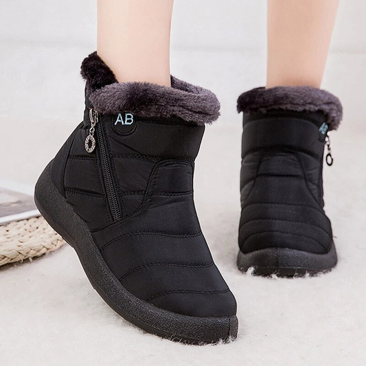 Women's Insulated Snow Boots – Warm Waterproof Winter Footwear in Black