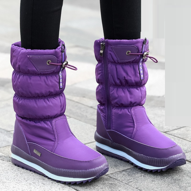 Women's Insulated Snow Boots – Warm Waterproof Winter Footwear for Cold Weather