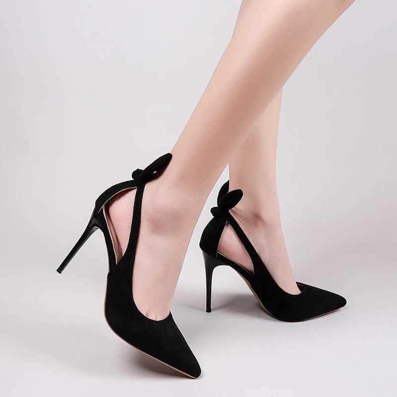 Kitten Heels for Women – Elegant Black Dress Shoes with Comfortable Design