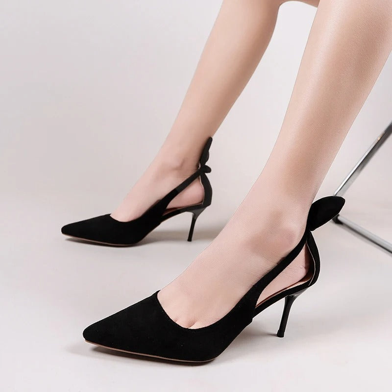 Kitten Heels for Women – Elegant Black Dress Shoes with Comfortable Design