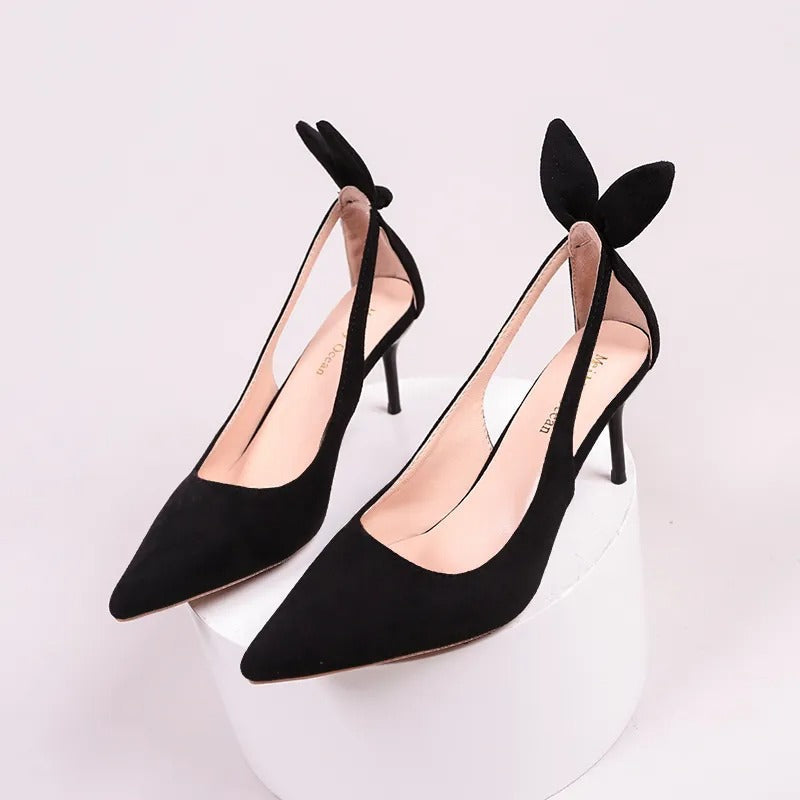 Kitten Heels for Women – Elegant Black Dress Shoes with Comfortable Design