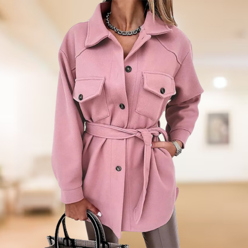 Women's Short Trench Coat – Stylish Black Jacket for All Seasons