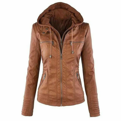 Women's Hooded Winter Jacket – Short Stylish Coat for Cold Weather Fashion