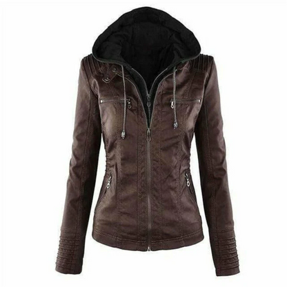 Women's Hooded Winter Jacket – Short Stylish Coat for Cold Weather Fashion