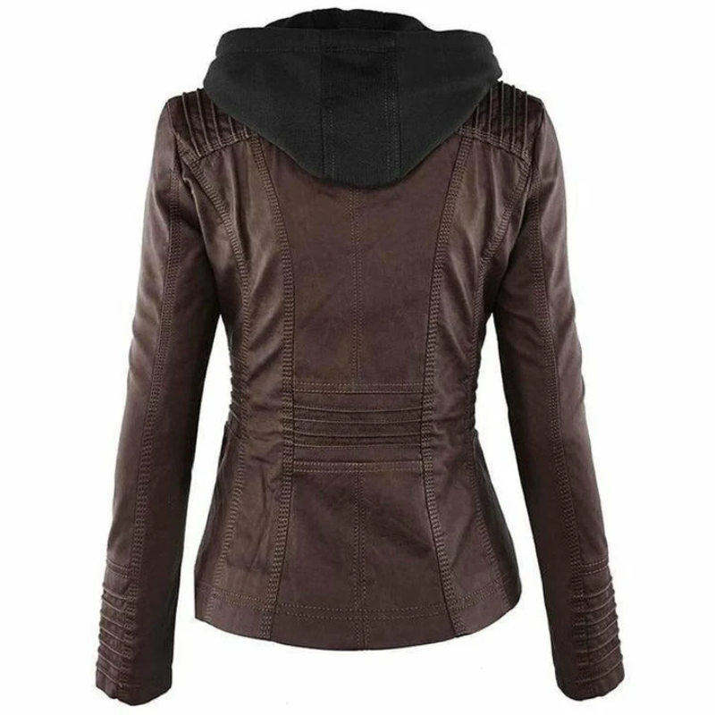 Women's Hooded Winter Jacket – Short Stylish Coat for Cold Weather Fashion