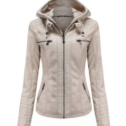 Women's Hooded Winter Jacket – Short Stylish Coat for Cold Weather Fashion