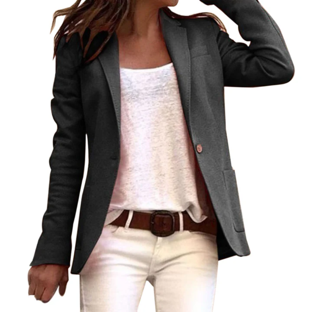 Women's Elegant Blazer Black – Stylish Tailored Jacket for Office & Events