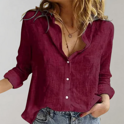 Women's Long Sleeve Blouse – Lightweight Summer Top with Elegant Design