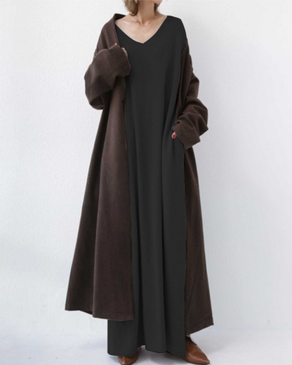 Maxi Winter Dress – Long Sleeve Elegant Dress for Women, Cozy and Stylish