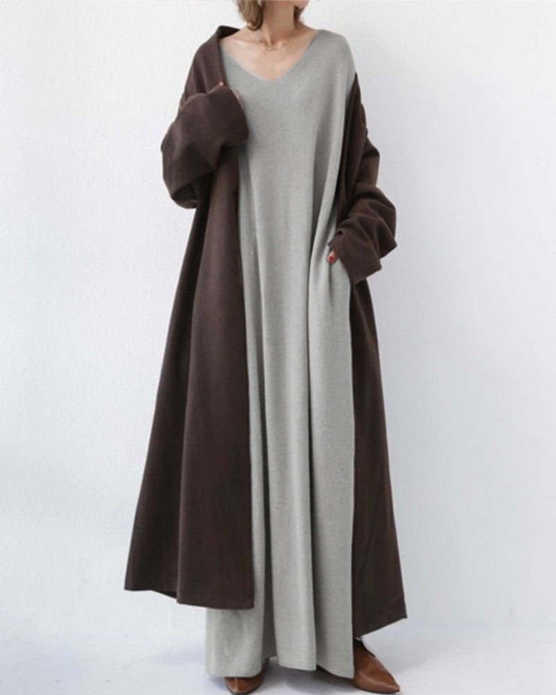 Maxi Winter Dress – Long Sleeve Elegant Dress for Women, Cozy and Stylish