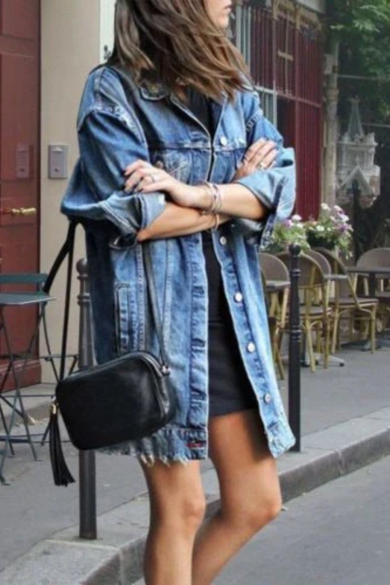 Long Denim Jacket Women – Oversized Casual Outerwear for Stylish Looks